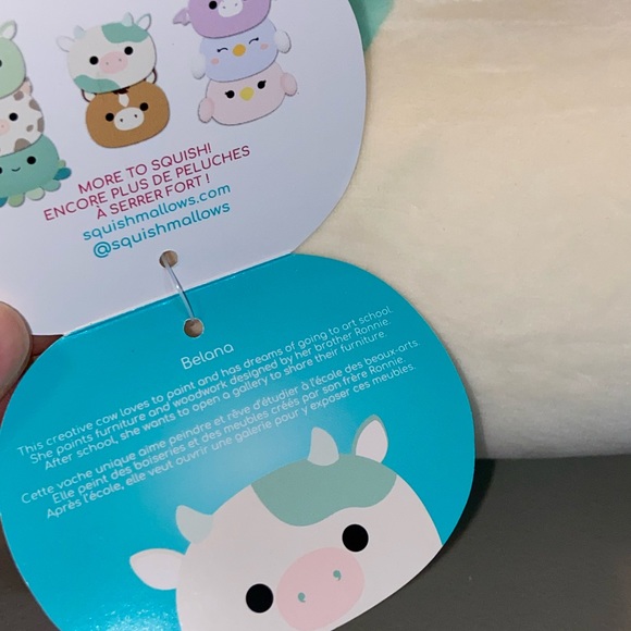 8” Squishmallows Belana the Cow Stuffed Plush Stackable - Picture 4 of 5